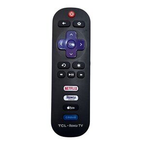 TCL Roku TV Remote Control With Netflix Apple Crave TV Buttons Black